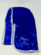 Load image into Gallery viewer, Rimix 8K Ultra Tuxedo Durag**Limited Edition - Blue/White Trim