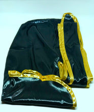Load image into Gallery viewer, Rimix *PATENT PENDING* Silky Exclusive Platinum Edition Durag (4k Limited Edition) - Black/Gold (Black Panther)