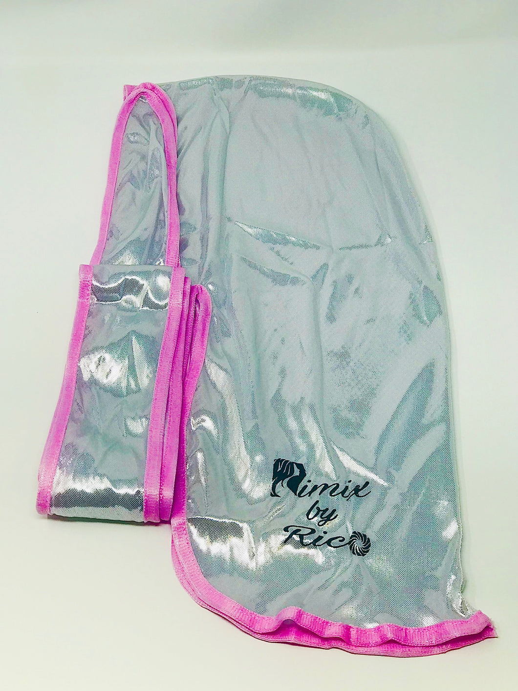Rimix 8K Ultra Tuxedo Durag**Limited Edition - White/Pink Trim