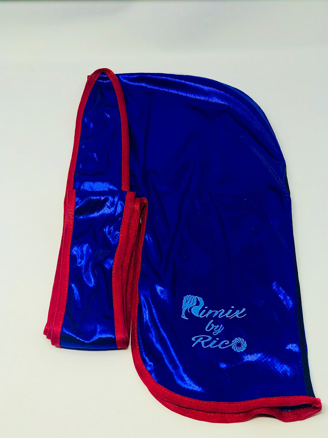 Rimix 8K Ultra Tuxedo Durag**Limited Edition - Blue/Red Trim