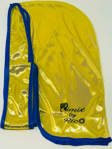 Rimix 8K Ultra Tuxedo Durag**Limited Edition - Yellow/Blue Trim