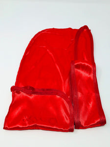 Rimix *PATENT PENDING* Silky Durag **Limited Edition - Red/Red Trim
