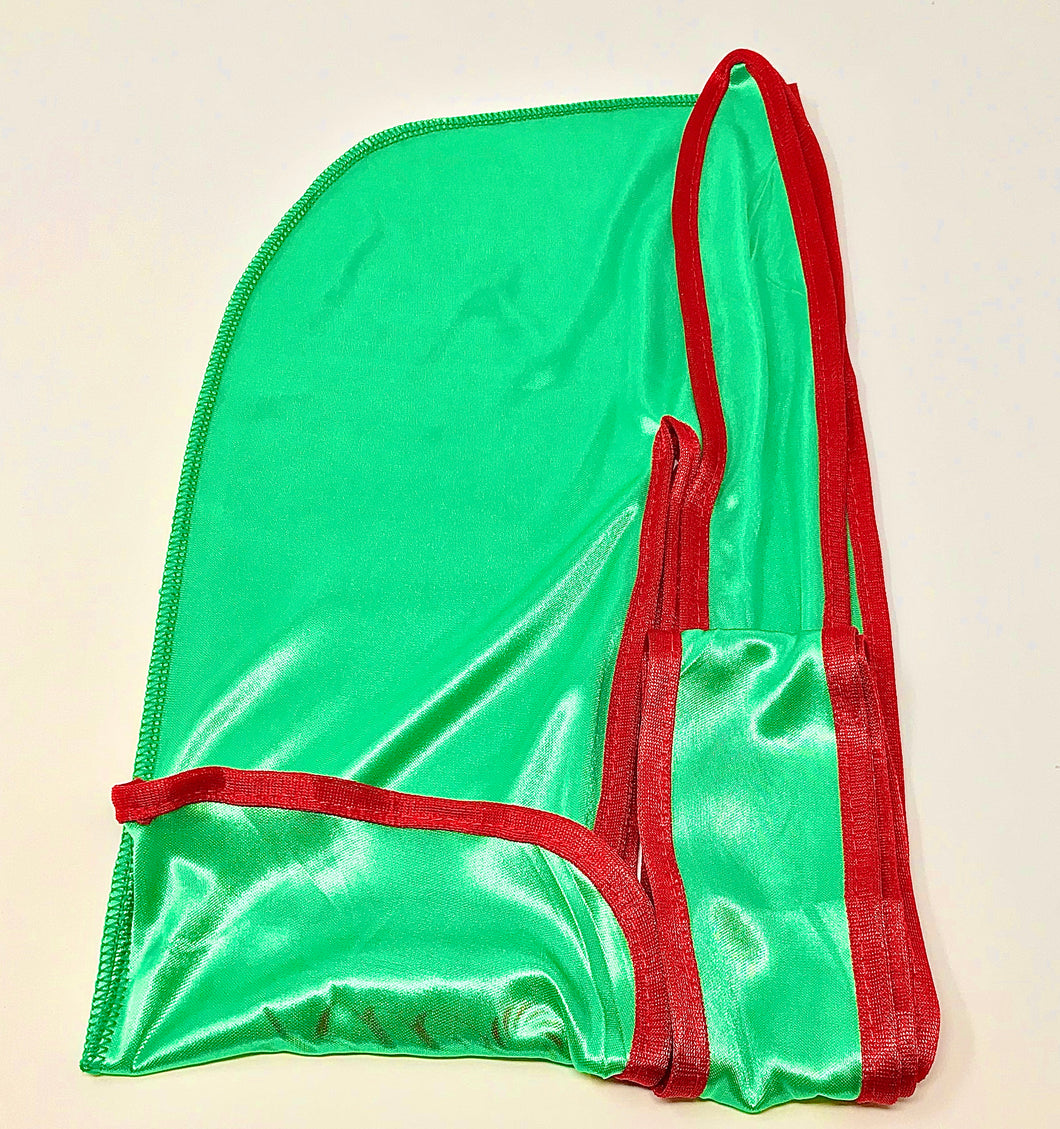 Rimix *PATENT PENDING* Silky Durag **Limited Edition - Green/Red Trim