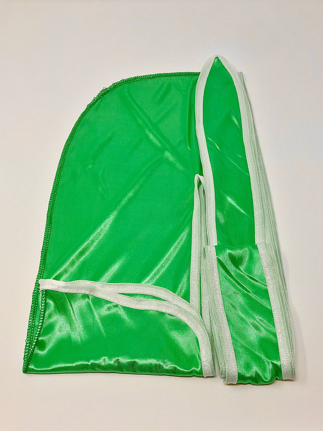 Rimix *PATENT PENDING* Silky Durag **Limited Edition - Green/White Trim