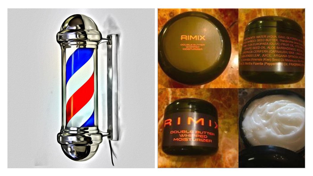 Rimix Double Butter Whipped Moisturizer - OG Barber Shop w/ Rimix Rigain Hair Thickening Formula