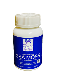 Rimix Organic Wild Crafted Sea Moss, Bladderwrack, and Burdock Root. Plus All 102 Vitamins and Minerals