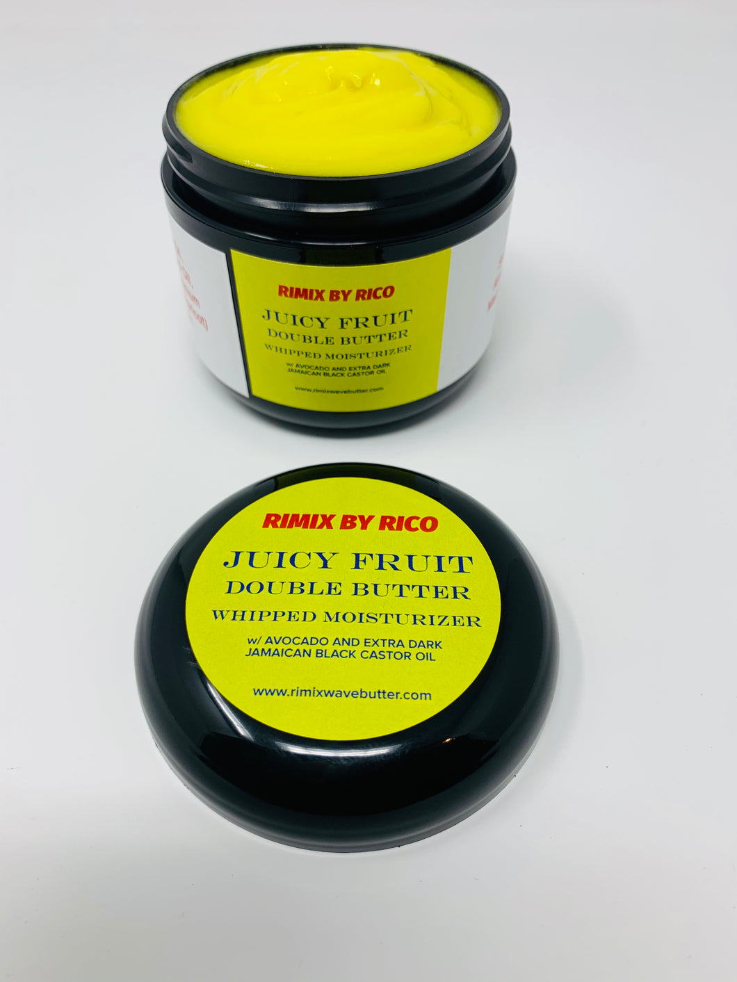 Rimix Juicy Fruit Double Butter Whipped Moisturizer w/ Avocado and Extra Dark Jamaican Black Castor Oil 4oz