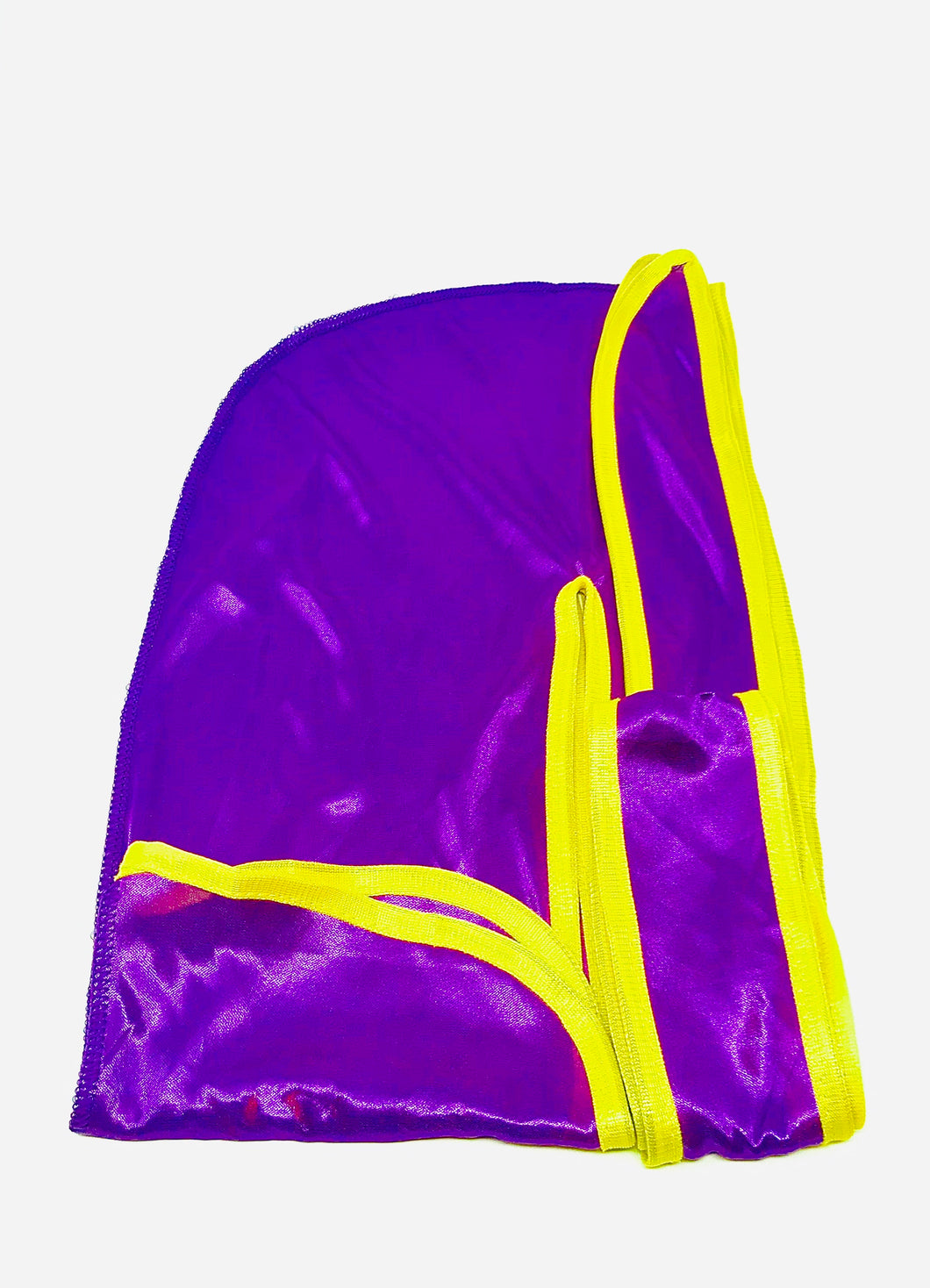Rimix *PATENT PENDING* Silky Durag **Limited Edition - Purple/Yellow Trim